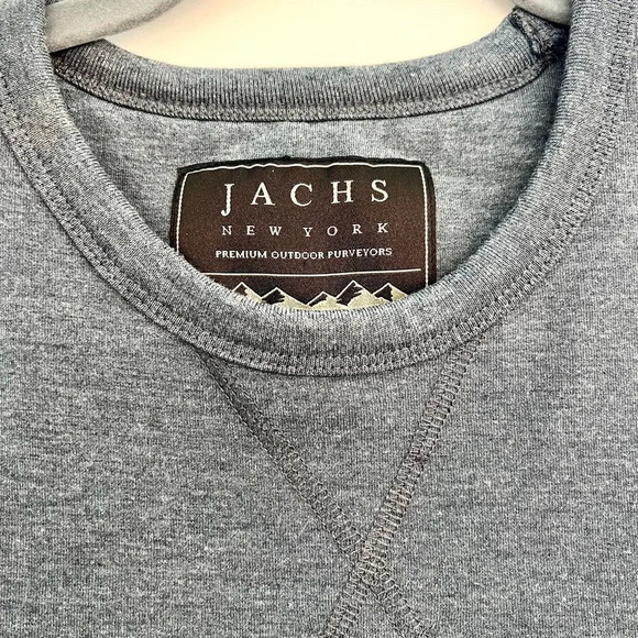 Jachs New York Men's Gray‎ Pullover French Terry Crew Neck Sweatshirt Small - Picture 3 of 6